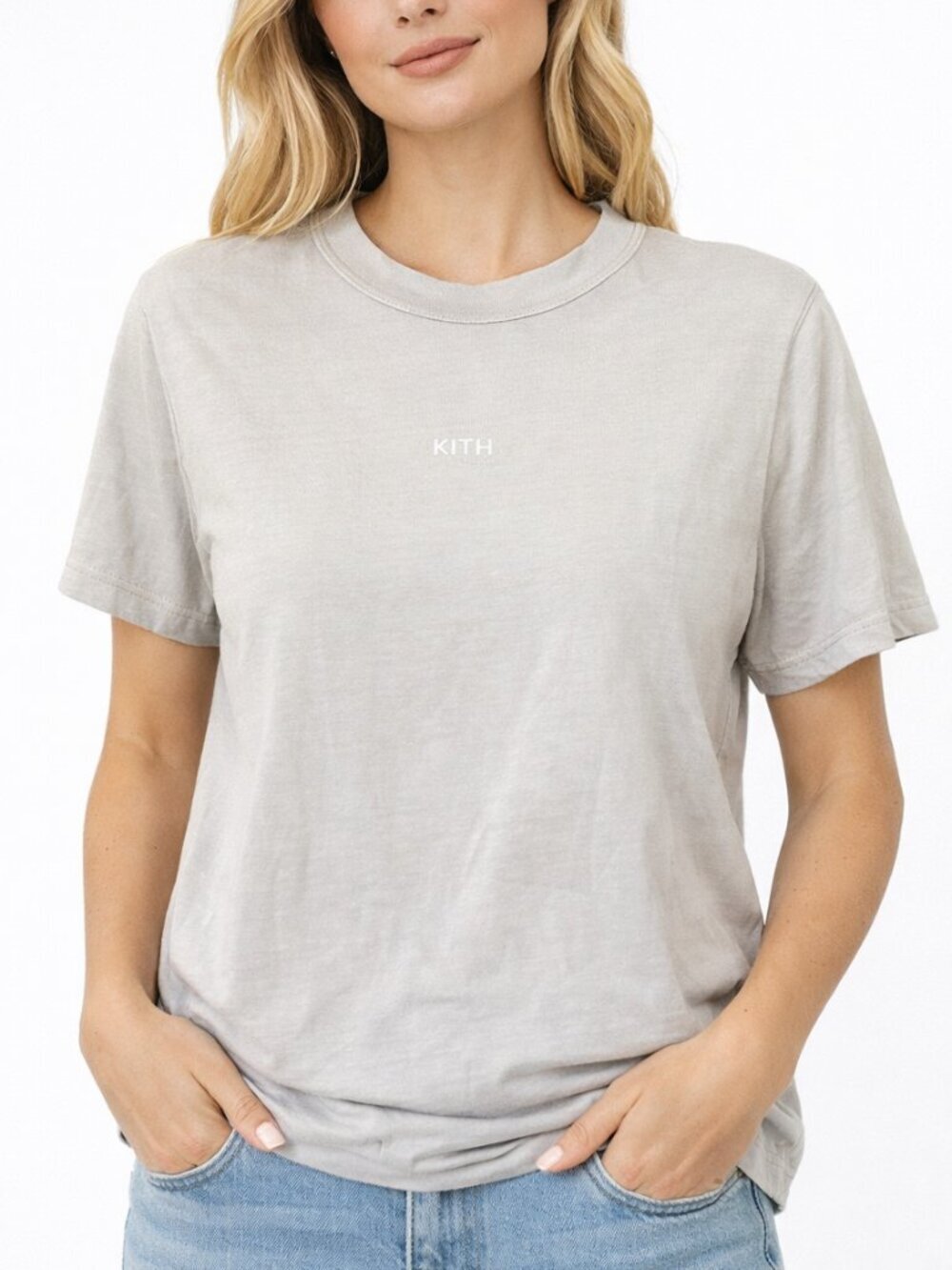 Kith Women’s Classic Crewneck Tee Shirt Pink Gray Size XS